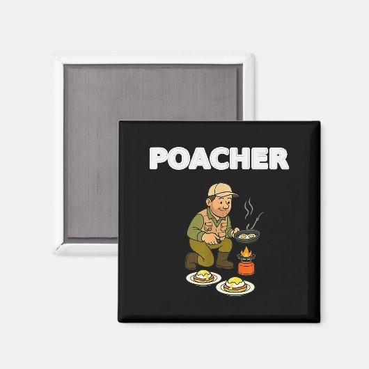 Acher Fishing Tee Fishing Gift Hunting Gift Funny  Magneet (Voorkant / Achterkant)