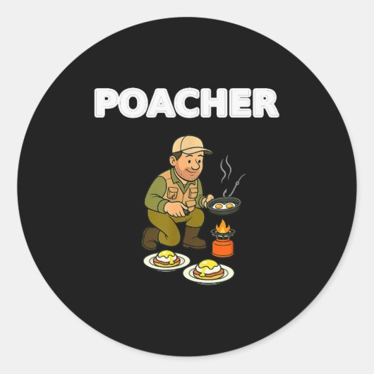 Acher Fishing Tee Fishing Gift Hunting Gift Funny Ronde Sticker (Voorkant)