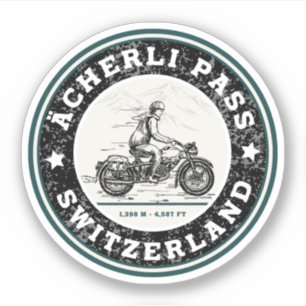 Ächerli Pas Zwitserse Alpen motorfietstocht Sticker
