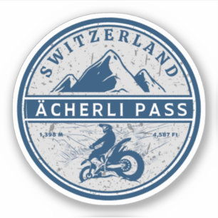 Ächerli Pas Zwitserse Alpen motorfietstocht Sticker