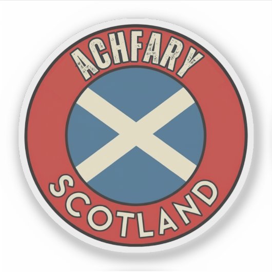 Achfary, Schotland Sticker (Voorkant)