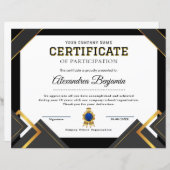 Achievement Appreciate Certificate (Voorkant / Achterkant)
