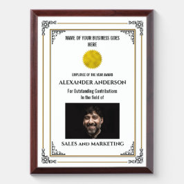 Achievement award DIY logo foto hoek motief Troffee Gedenkplaat