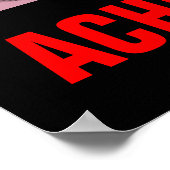 Achievement Baseball Inspirerend Motivatie Poster (Hoek)