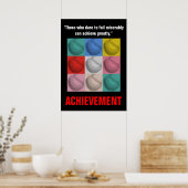 Achievement Baseball Inspirerend Motivatie Poster (Keuken)