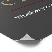 Achievement Motivatie Black & White Lion Poster (Hoek)