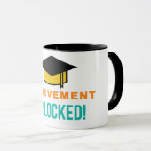 Achievement ontgrendeld afstudeerdop mok (Voorkant rechts)