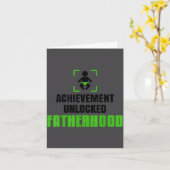 Achievement Unlocked Fatherhood Gamer Video Games  Kaart (Gele Bloem)