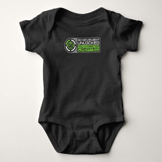 Achievement Unlocked Funny Gamer Dad Pregnancy Man Romper (Voorkant)