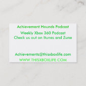 Achievementhounds Visitekaartje (Achterkant)