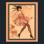 Achille Mauzan, Art Deco, Vie Parisienne Poster<br><div class="desc">Cupid and show girl,  Art Deco,  geschreven door Achille Mauzan voor Vie Parisienne</div>