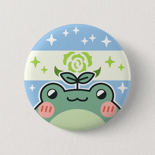 Achilleaanse LGBT Pride Vlag Kikker Ronde Button 5,7 Cm (Voorkant)