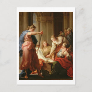 Achilles bij de rechtbank van koning Lycomedes met Briefkaart