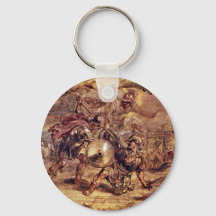 Achilles Defeated Hector.. door Peter Paul Rubens Sleutelhanger