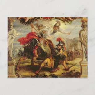Achilles Defeting Hector, 1630-32 Briefkaart