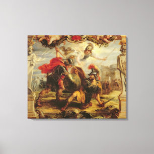 Achilles Defeting Hector, 1630-32 Canvas Afdruk