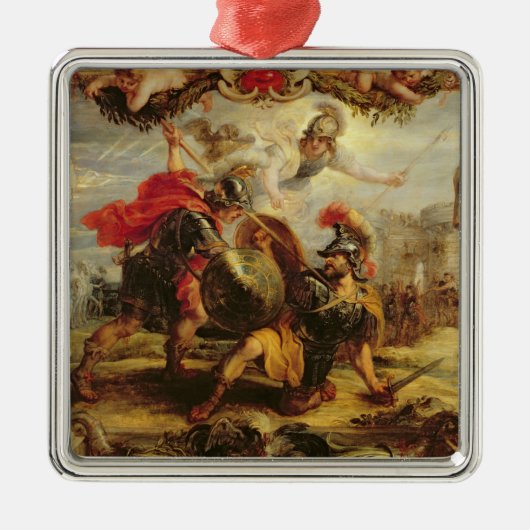 Achilles Defeting Hector, 1630-32 Metalen Ornament (Voorkant)