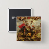 Achilles Defeting Hector, 1630-32 Vierkante Button 5,1 Cm (Voorkant /achterkant)