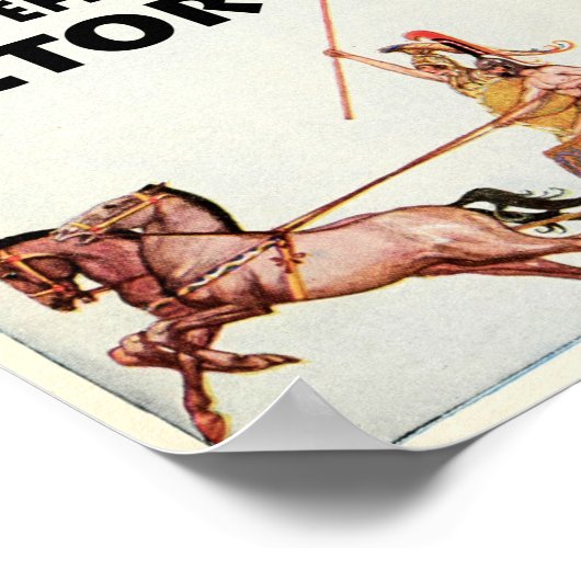 Achilles doodt de hector in de illiad-illustratie poster (Hoek)