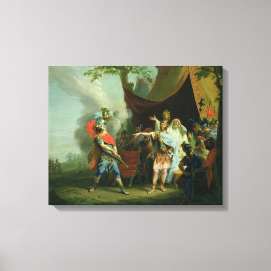 Achilles heeft een geschil met Agamemnon, 1776 Canvas Afdruk (Voorkant)