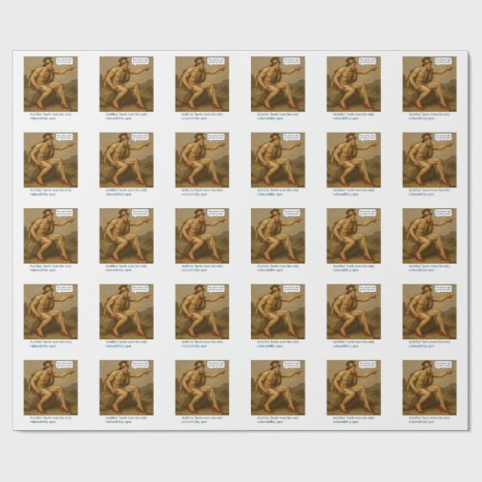 Achilles’ heels were his only vulnerable spot. cadeaupapier (Vlak)