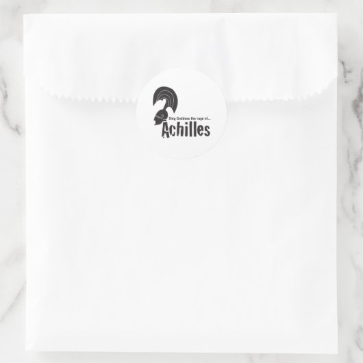 Achilles Ronde Sticker (Tas)