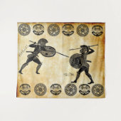 Achilles vs Hector Wandkleed (Voorkant (horizontaal))