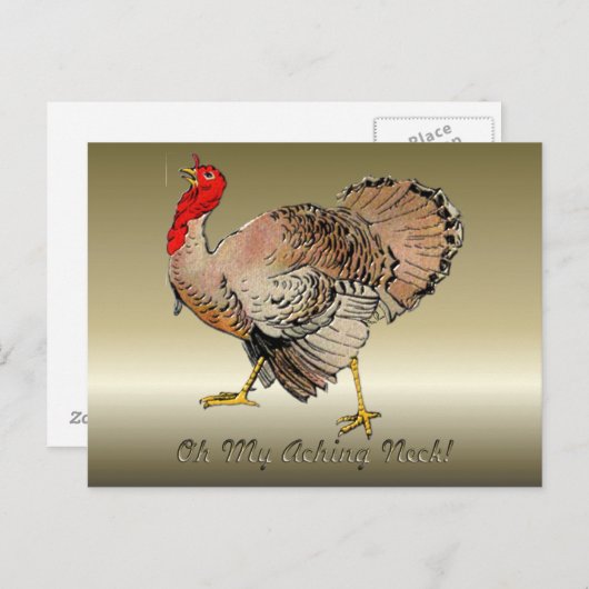 Aching Neck Turkey Briefkaart (Voorkant / Achterkant)