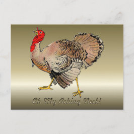 Aching Neck Turkey Briefkaart