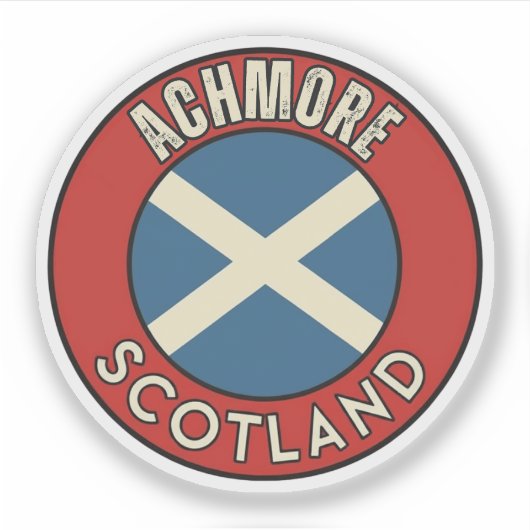 Achmore, Schotland Sticker (Voorkant)