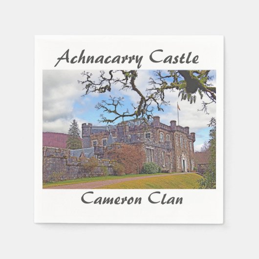 Achnacarry Castle - Cameron Clan Servetten (Voorkant)