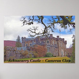 Achnacarry Castle Scotland - Cameron Clan Poster