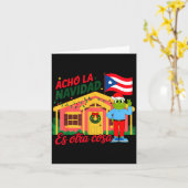 Acho La Navidad Es Otra Cosa Boricua Christmas Vib Kaart (Gele Bloem)
