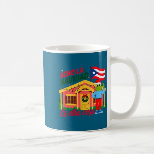Acho La Navidad Es Otra Cosa Boricua Christmas Vib Koffiemok (Rechts)