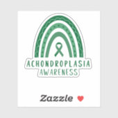 Achondroplasie Groen Regenboog Lintbewustzijn Sticker (Vel)