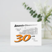 ACHS 30e klas reünie-logo Briefkaart (Staand voorkant)