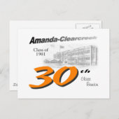 ACHS 30e klas reünie-logo Briefkaart (Voorkant / Achterkant)