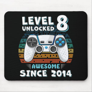 Acht 8 jaar BDay Son Boy Fun Gamer acht jaar oud B Muismat