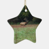 Acht 8 punten elk in het najaar keramisch ornament (Rechts)