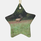 Acht 8 punten elk in het najaar keramisch ornament (Links)