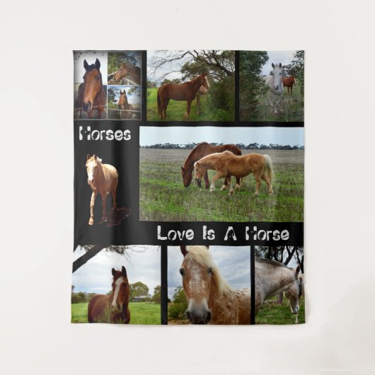 Acht Afbeeldingen Collarge, Wandkleed (Voorkant)