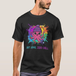 Acht Armen, Nul Chillen – Knuffelige Roze Octopus  T-shirt