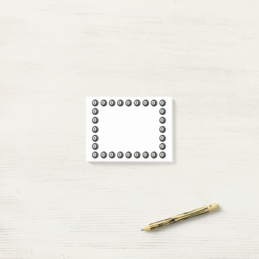 Acht baall post-it® notes (Op bureau)