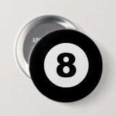 Acht baall ronde button 7,6 cm (Voorkant /achterkant)