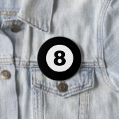 Acht baall ronde button 7,6 cm (In situ)