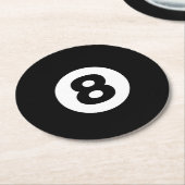 Acht baall ronde kartonnen onderzetter (Gebogen)