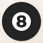 Acht baall ronde kartonnen onderzetter (Voorkant)