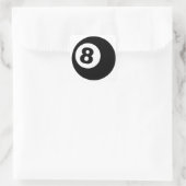 Acht baall vierkante sticker (Tas)