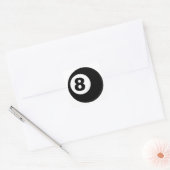 Acht baall vierkante sticker (Envelop)