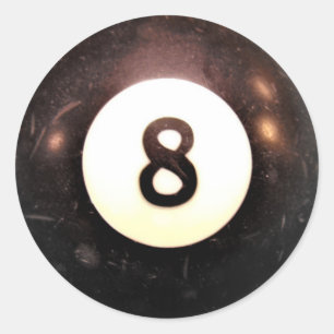 Acht bal - 8 Ball Ronde Sticker